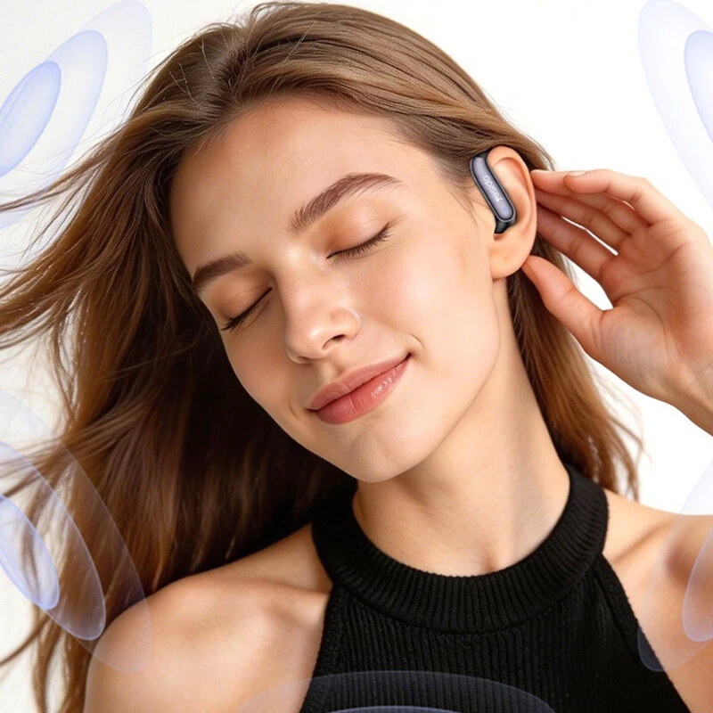 Yesido YSP32 TWS Headset Wireless bluetooth 5.4 Earphone Dual 12mm Genuine Copper Ring Speakers Spatial Audio Battery Digital Display Flexible Silicone Touch Control Earhooks Sports Headphones — view 6