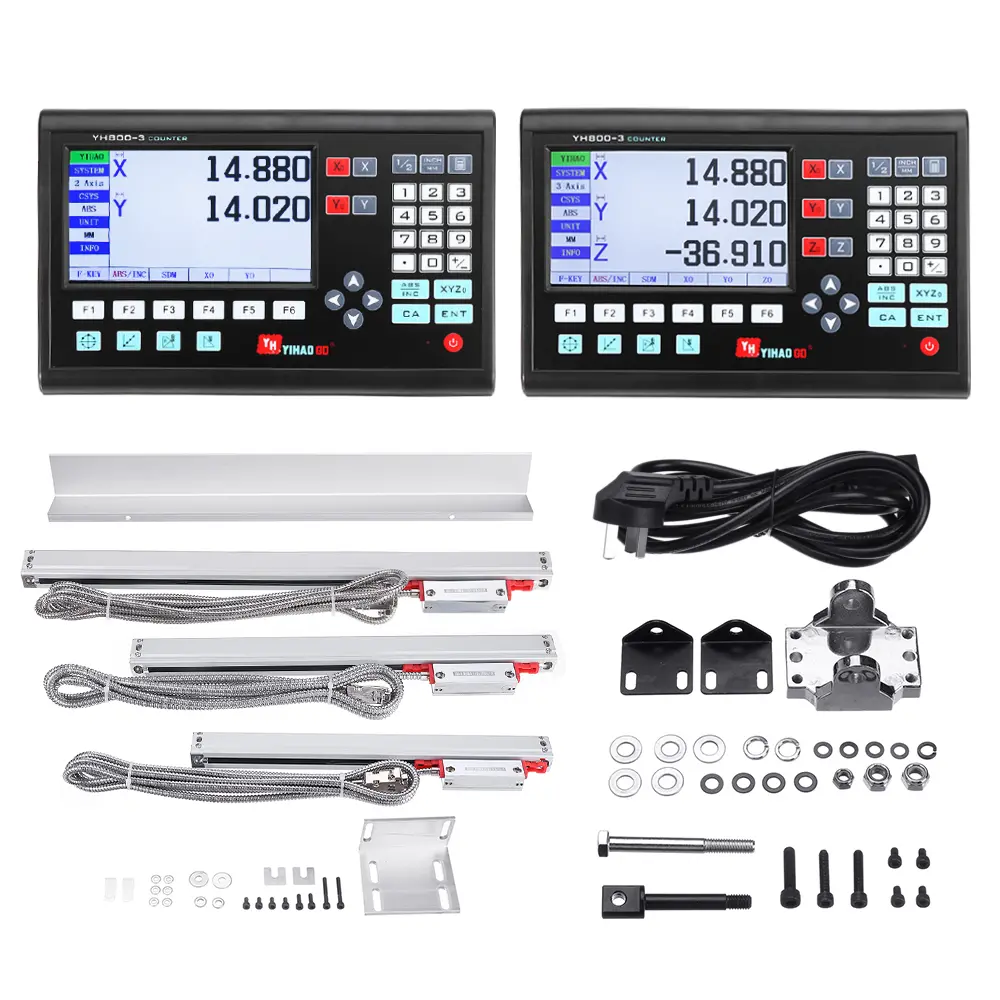 YIHAOGD YH LCD 2/3 Axis Grating CNC Milling Digital Readout Display DRO / KA300 5μm TTL 70-970mm Electronic Linear Scale Encoders Lathe Tool — YIHAOGD