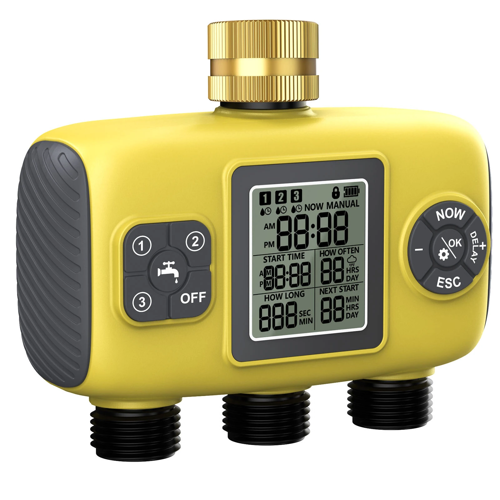 YZD06 Smart Irrigation Controller 3 Programmable Zones Timer Waterproof IP55 Anti-UV Material for Gardens and Nurseries — view 2