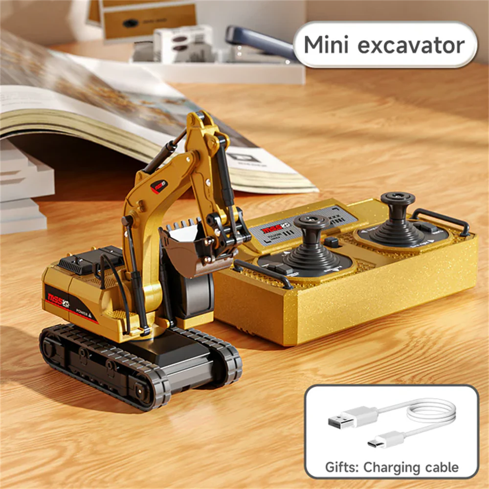 Z6750/Z6752/Z6753 RTR 1/64 2.4G Mini RC Car Alloy Forklift Excavator Dump Truck Support App Remote Controlled LED Light Sound Engineering Vehicle Two Speed Desktop Toys Model Collection Gift For Boys — view 6