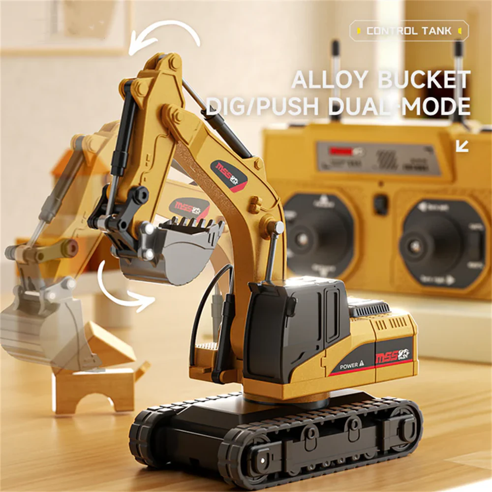 Z6750/Z6752/Z6753 RTR 1/64 2.4G Mini RC Car Alloy Forklift Excavator Dump Truck Support App Remote Controlled LED Light Sound Engineering Vehicle Two Speed Desktop Toys Model Collection Gift For Boys — view 7