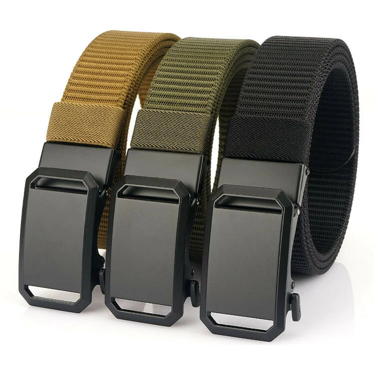 ZANLURE 125cm Metal Buckle Tactical Belt Nylon Wistand Inserting Buckle Military Fan for Men Women — view 2