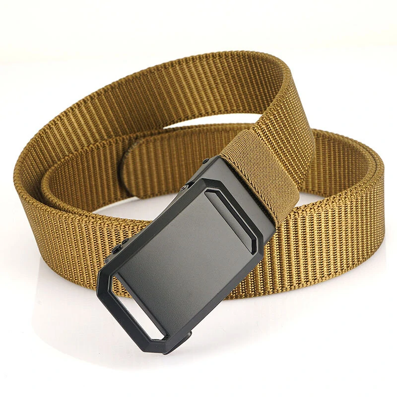 ZANLURE 125cm Metal Buckle Tactical Belt Nylon Wistand Inserting Buckle Military Fan for Men Women — view 8