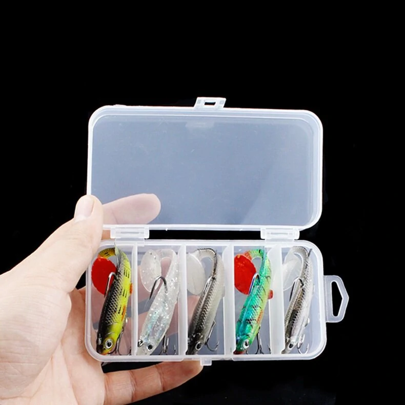 ZANLURE T Tail Fishing Lures Kit 3D Fish Eye Double Hook Design Fishing Lures Baits Tackle Set for Fishing — view 2