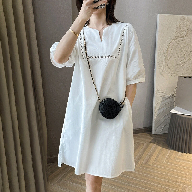 ZANZEA Elegant Style Women's Dresses Bubble Short Sleeve O-Neck Causal Bohemian Midi Dress — view 9