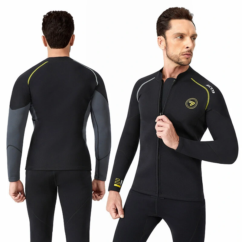 ZCCO 1.5mm Diving Suit Comfortable Neoprene Long Sleeve Waterproof Front Zipper Smooth Design Water Sport Jacket for Surfing Deep Diving Snorkeling — ZCCO