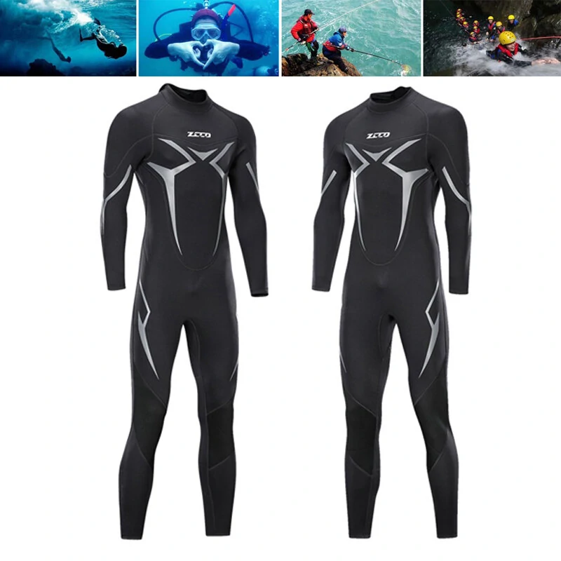 ZCCO 3mm Adult Wetsuit Neoprene Super Elastic Wear-resistant Diving Suit Deep Spearfishing Wear Snorkeling Surfing One Piece Set Winter Thermal Swimsuit — ZCCO