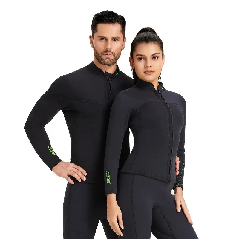 ZCCO 3mm Warm Neoprene Diving Wetsuit Back Zip Wetsuits Split Long Sleeves Thermal Swimsuit for Deep Surfing Swimming Snorkeling Water Sports — ZCCO