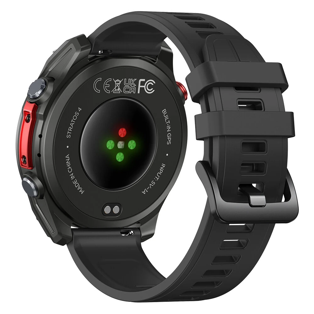 Zeblaze Stratos 4 1.43-inch AMOLED Display GPS 5ATM&IP69K Waterproof Built-in Compass&Barometric Altimeter Voice Assistant bluetooth Call Heart Rate SpO2 Monitor Sleep Monitoring Stress Detection Breathing Exercise Multi-sport Modes Smart Watch with Flash — view 8
