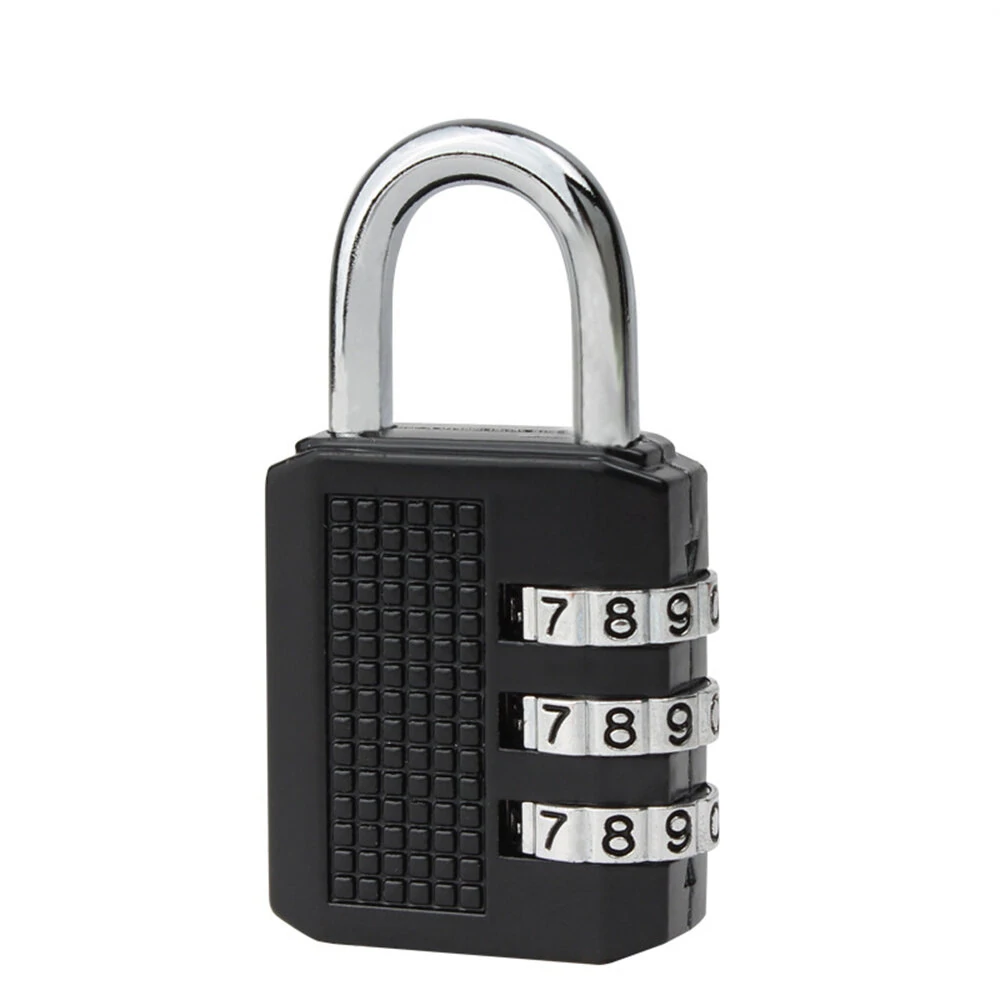 Zinc Alloy Miniature Combination Lock 532510mm Black Secure Luggage Pouch Storage High-Quality Durability — view 3