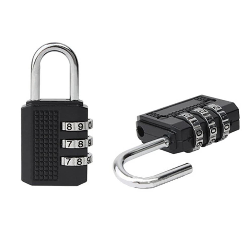 Zinc Alloy Miniature Combination Lock 532510mm Black Secure Luggage Pouch Storage High-Quality Durability — view 4