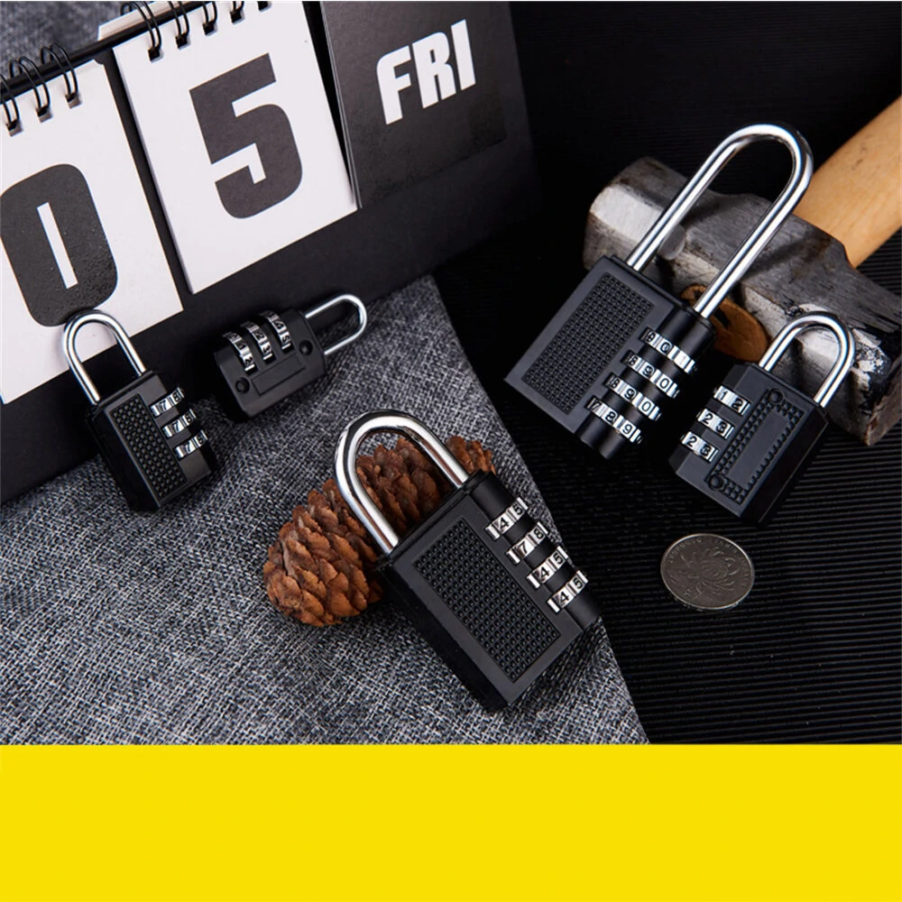 Zinc Alloy Miniature Combination Lock 532510mm Black Secure Luggage Pouch Storage High-Quality Durability — view 6