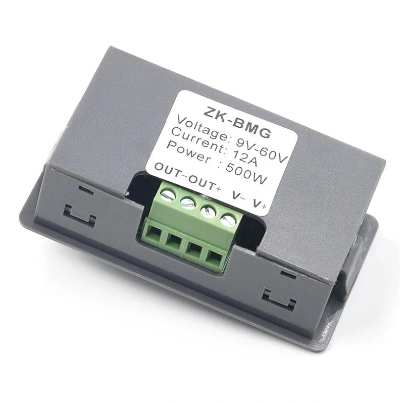 ZK-BMG PWM DC Motor Controller Adjustable Speed DC 9-60V 12V 24V 48V 12A Digital Display Encoder Duty Ratio Frequency Controller — view 6