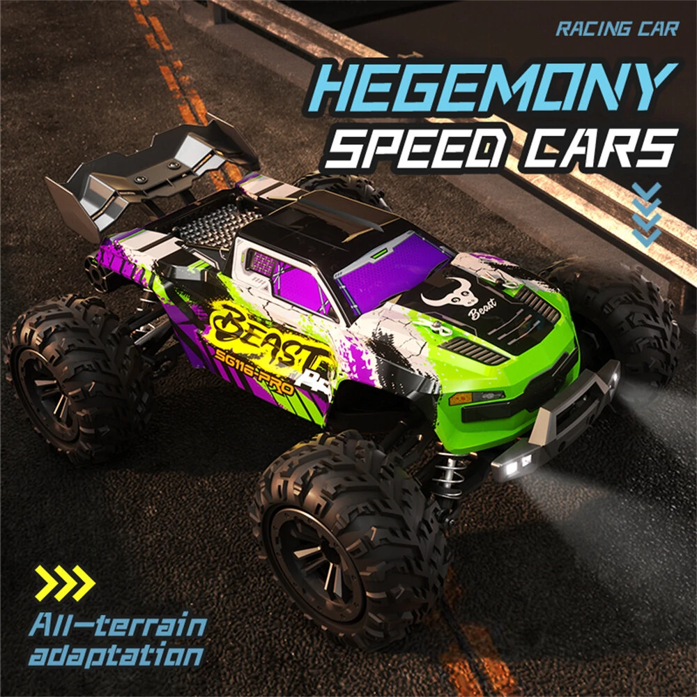 ZLL SG116 PRO/MAX 1/16 2.4G 4WD 80km/h Brushed/Brushless RC Car LED Light Off-Road Climbing Truck High Speed Full Proportional Vehicles Model RTR Toys — view 5