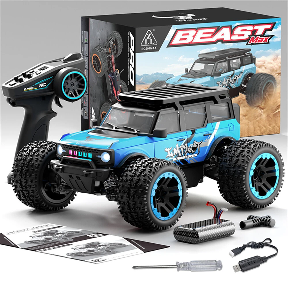 ZLL SG201 PRO/MAX RTR 1/20 2.4G 4WD 40km/h 55km/h Brushed/Brushless RC Car Off-Road Truck LED Lights Metal Drive Shafts Full Proportional Vehicles Models Toys
