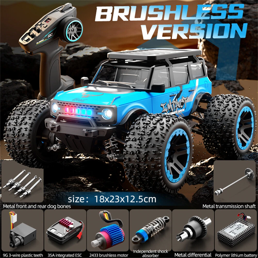 ZLL SG201 PRO/MAX RTR 1/20 2.4G 4WD 40km/h 55km/h Brushed/Brushless RC Car Off-Road Truck LED Lights Metal Drive Shafts Full Proportional Vehicles Models Toys — view 5