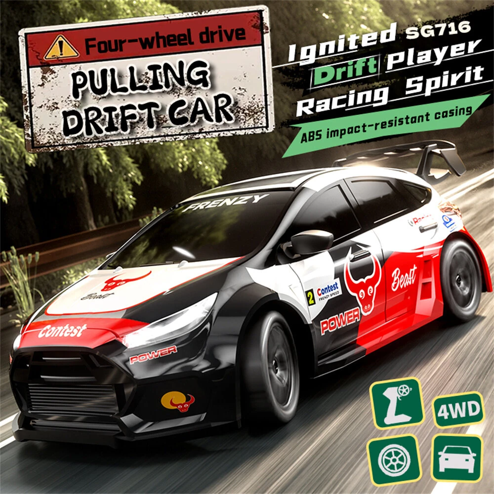 ZLL SG716 RTR 1/24 2.4G 4WD Drift RC Car Mini LED Light Pulling Remote Control Two Speed On-Road Racing Vehicle Model Boys Gifts Toys — view 4