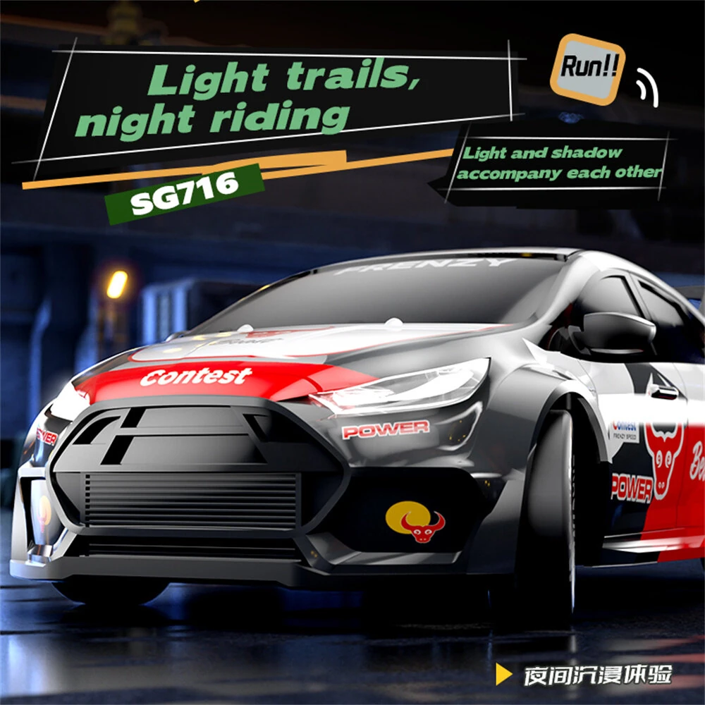 ZLL SG716 RTR 1/24 2.4G 4WD Drift RC Car Mini LED Light Pulling Remote Control Two Speed On-Road Racing Vehicle Model Boys Gifts Toys — view 7