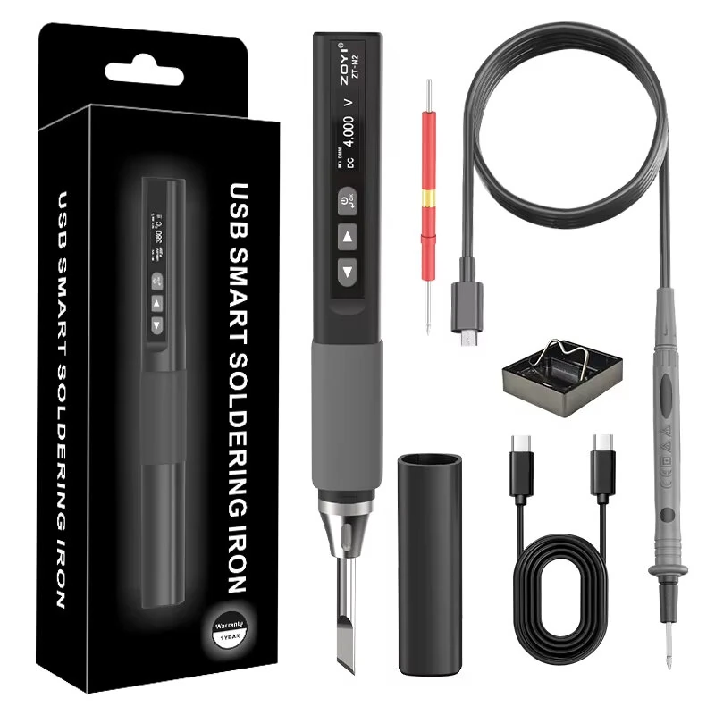ZOYI N2 Smart Soldering Iron Multimeter 75W High Power Adjustable Temperature OLED Display Type C Fast Charging Professional Tool