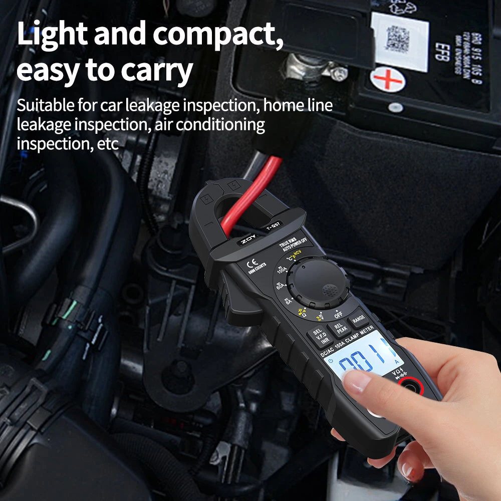ZT-QS7 Clamp Meter High Precision AC/DC Current Volt Meter with True RMS 6000 Counts Digital Multimeter Auto Range Handheld Measurement Tool — view 7