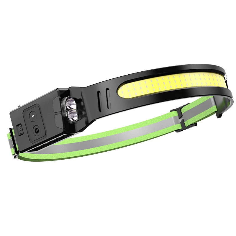 ZTTO 350LM COB Wave Sensor Smart LED Headlamp With USB Rechargeable Battery Yellow/Blue AUX Light Waterproof Head Lamp For Running Fishing Hunting Outdoor Flashlight Work Light Torch — view 5