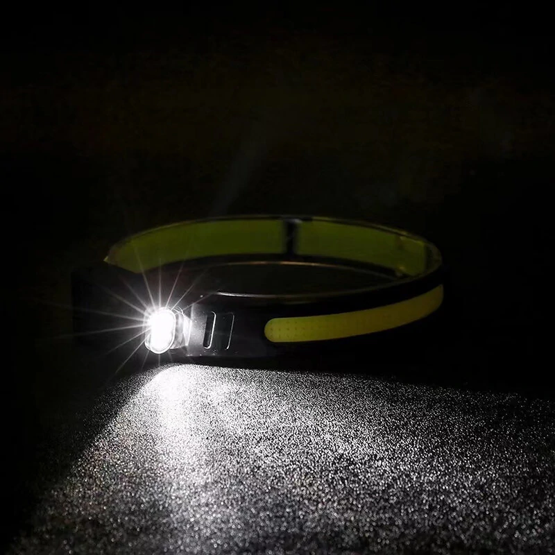 ZTTO 350LM COB Wave Sensor Smart LED Headlamp With USB Rechargeable Battery Yellow/Blue AUX Light Waterproof Head Lamp For Running Fishing Hunting Outdoor Flashlight Work Light Torch — view 7