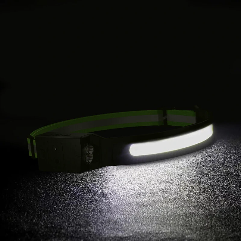 ZTTO 350LM COB Wave Sensor Smart LED Headlamp With USB Rechargeable Battery Yellow/Blue AUX Light Waterproof Head Lamp For Running Fishing Hunting Outdoor Flashlight Work Light Torch — view 9
