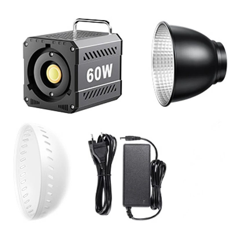 ZU60 60W COB Video Dimmable Light 2700-7500K Handheld Photographic LED Light for Photo Studio Film Camera Shooting Live Streaming — view 2