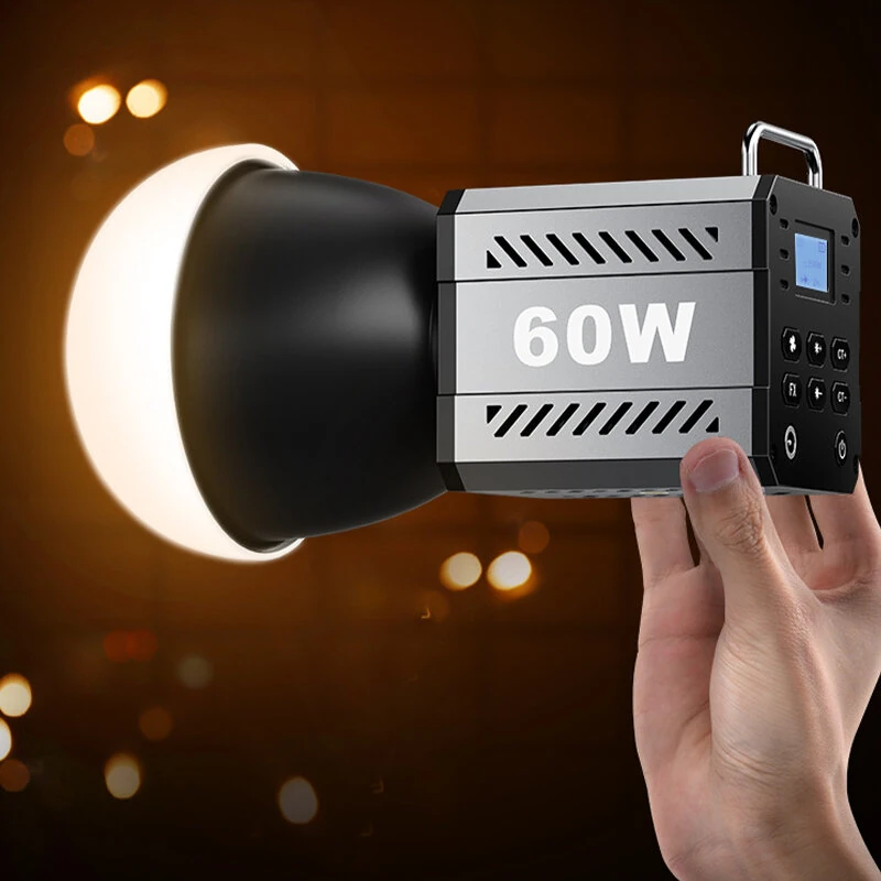 ZU60 60W COB Video Dimmable Light 2700-7500K Handheld Photographic LED Light for Photo Studio Film Camera Shooting Live Streaming — view 3