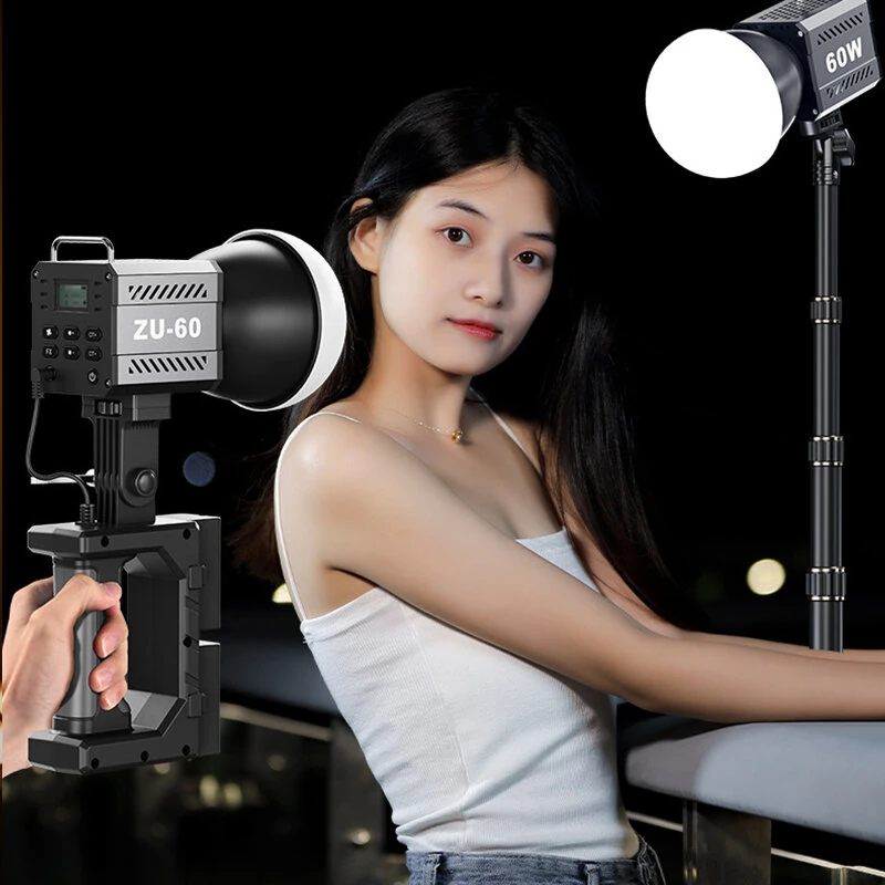 ZU60 60W COB Video Dimmable Light 2700-7500K Handheld Photographic LED Light for Photo Studio Film Camera Shooting Live Streaming — view 5